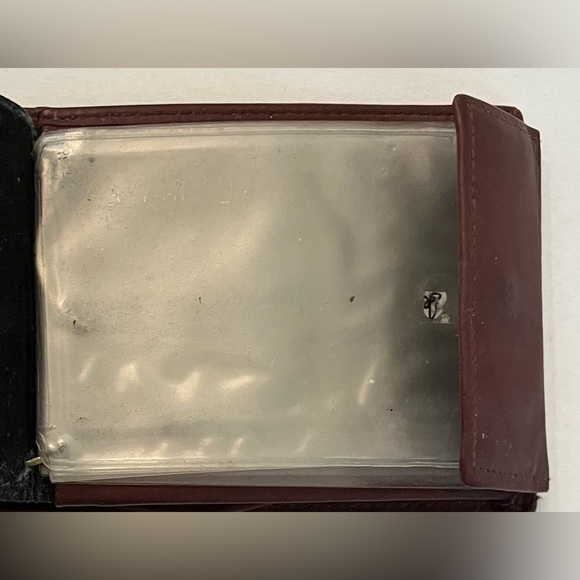 Vintage guess Mens passcase wallet buxton top grain cowhide brown - Picture 10 of 12